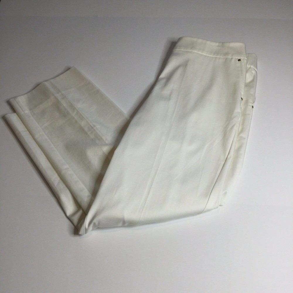 Vintage Simonton White Says Pull On Capri Dress Pants Size 10
